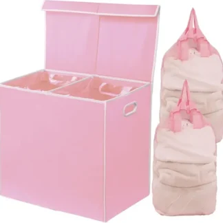 Dual Compartment Laundry Hamper with Lid