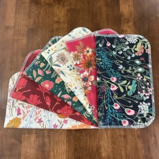Cottage Core & More 6 Pack Eco-Friendly Reusable Kitchen Paper Towel Replacement 100% Cotton Flannel Durable Machine Was