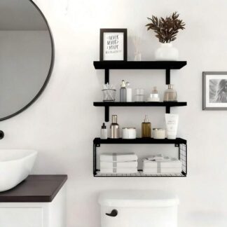 Wall-Mounted Bathroom Shelf Set