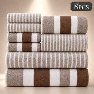 Striped Bathroom Towel Set