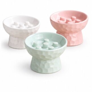 Elevated Ceramic Slow Feeder Bowl