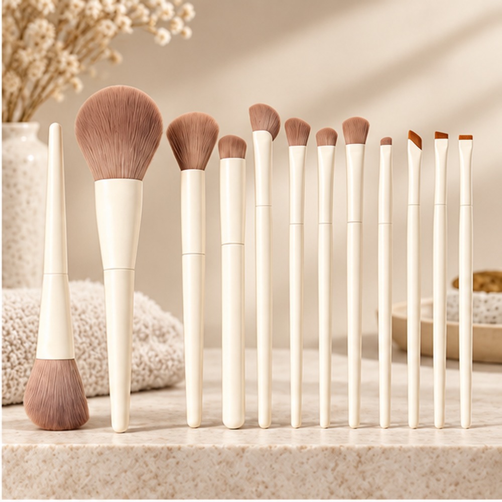 12-Piece Cloud Ceramic Tone Brush Set lifestyle view