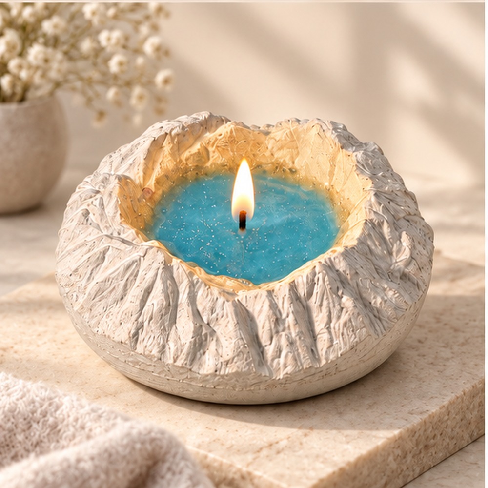 Glacier Sculptural Scented Candle lifestyle view